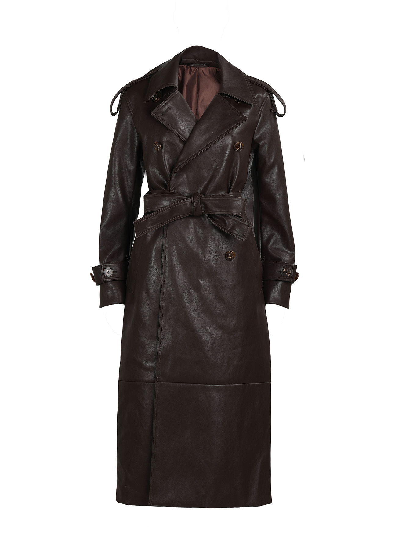 High Quality Custom Trench Coat with Genuine Leather Multi-Pocket Casual Style Belt Closure Waterproof Feature